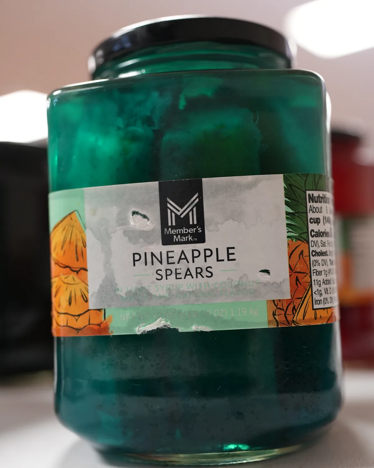 Jar of Miss Merry's flavored pineapple spears
